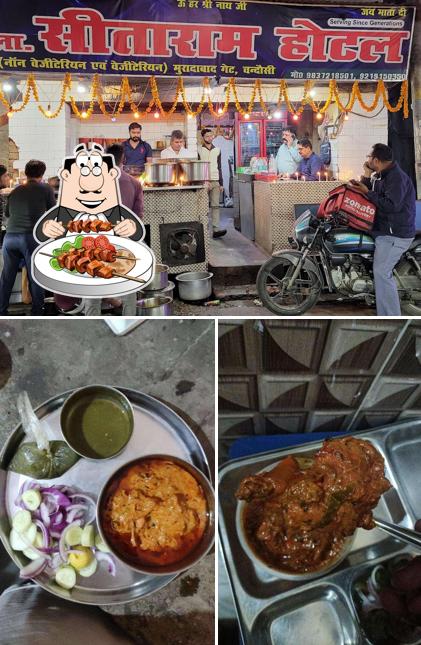 This is the photo displaying food and exterior at Sitaram hotel
