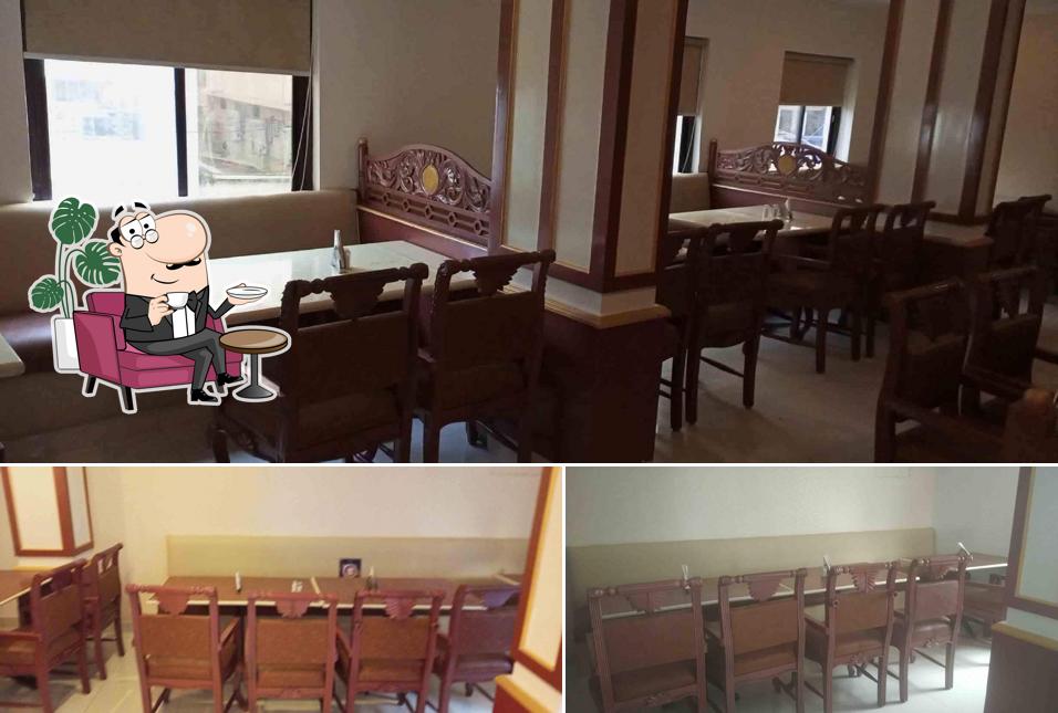 The interior of Hotel Sindoori