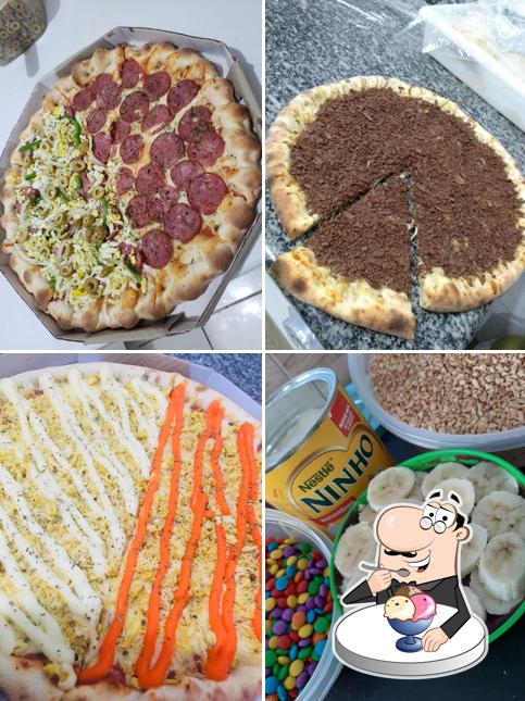 Pizzaria Água viva_planaltina df oferece uma escolha de pratos doces