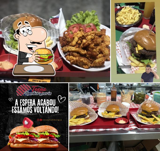 Peça um hambúrguer no Texas Hamburgueria