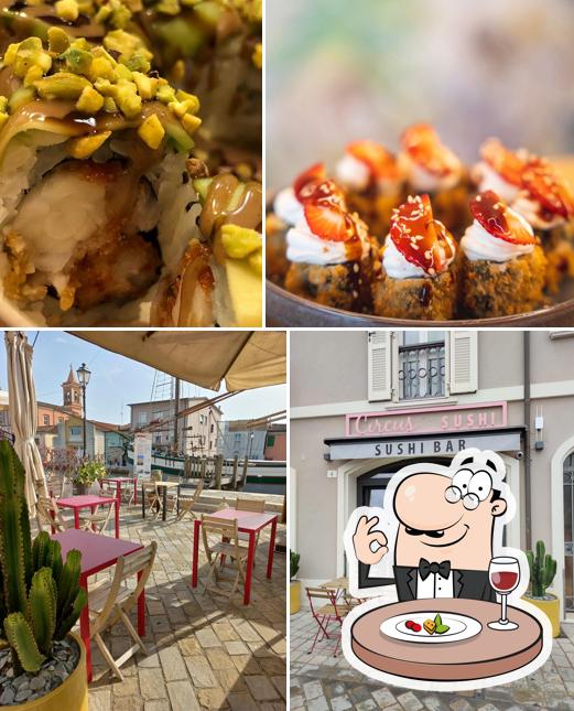 Questa è la foto che presenta la cibo e interni di Circus Sushi Cesenatico