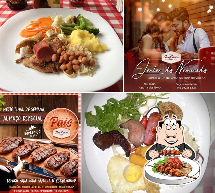 Comida em Restaurante Casablanca