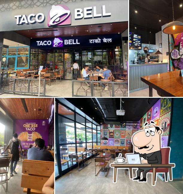 The interior of Taco Bell
