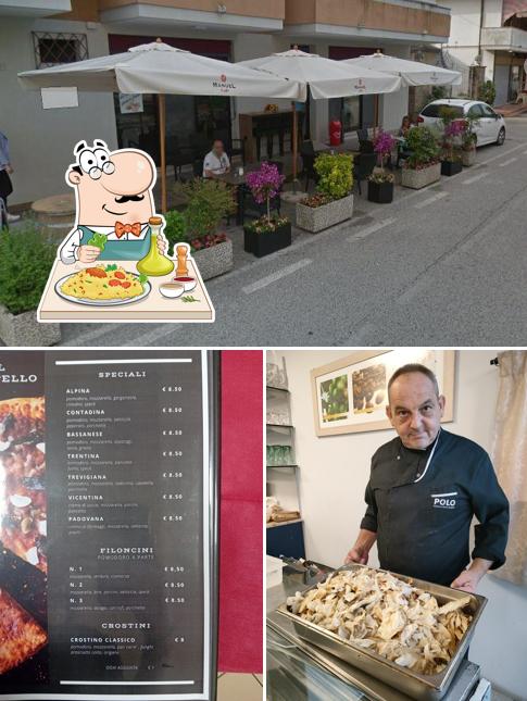 Tra le diverse cose da Bar Trattoria al Capitello si possono trovare la cibo e esterno