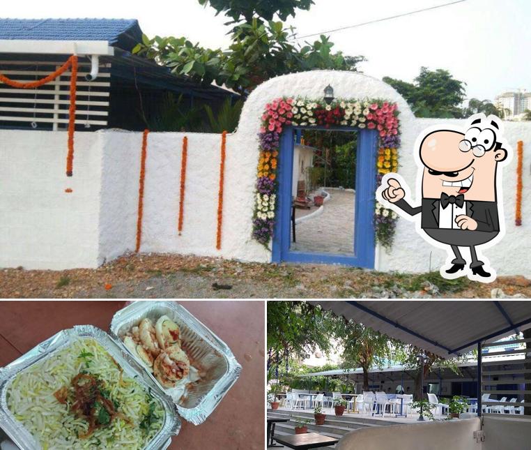 Among different things one can find exterior and food at Bacchus Inn