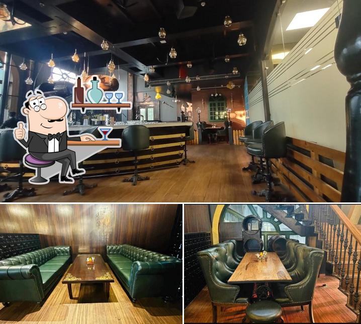 Take a seat at one of the tables at The Admiral Restaurant & Bar