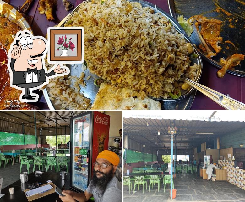 Check out the photo showing interior and food at Sardhar ji Punjabi Family Dhaba