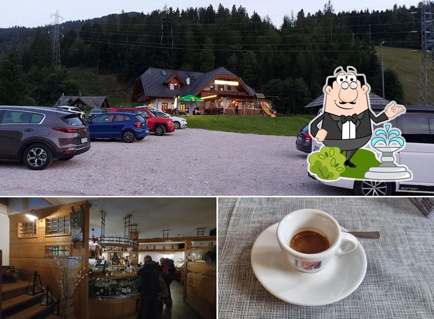 Tra le diverse cose da Ristorante Pizzeria Kasarnjak si possono trovare la esterno e cibo