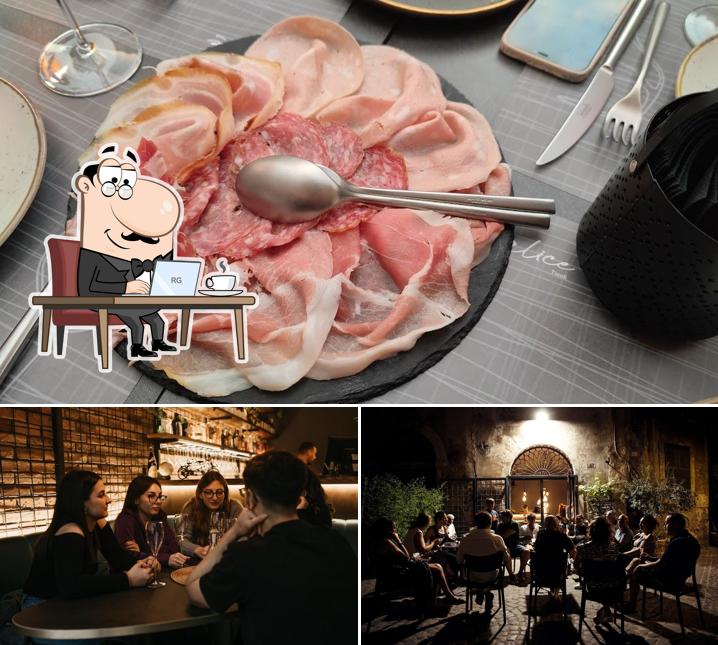 Tra le diverse cose da Calice Tivoli si possono trovare la interni e cibo