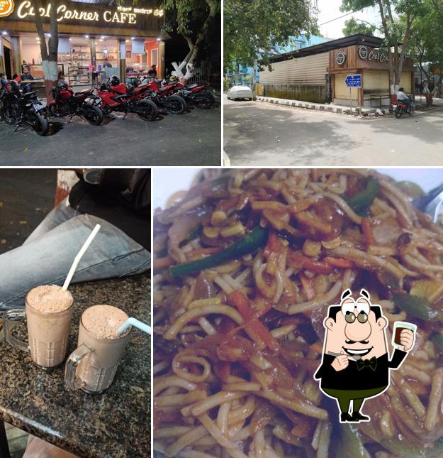 Enjoy a beverage at Cool Corner Cafe