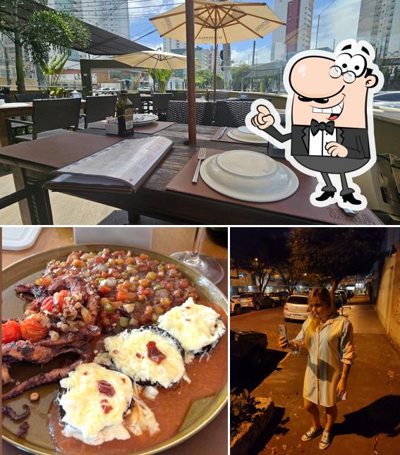 A ilustração do Bento Restaurante’s exterior e bebida
