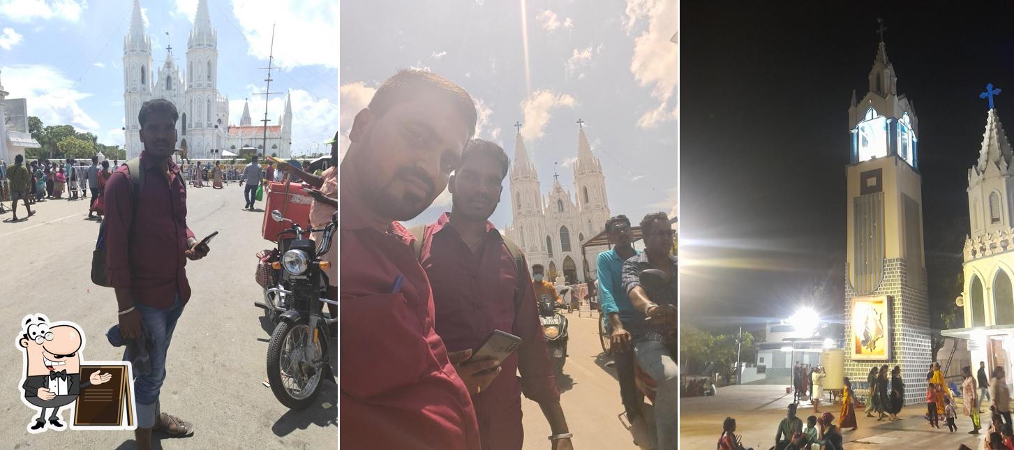 The exterior of Hotel Kamali Velankanni Beach seafood