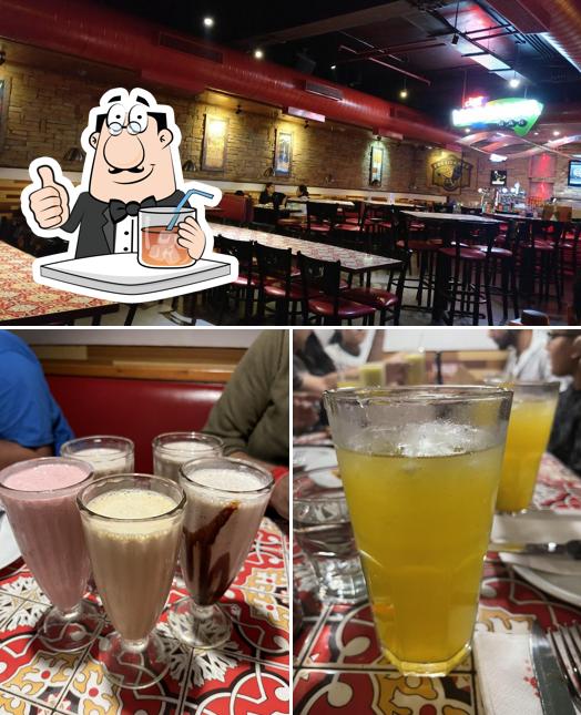 The restaurant's drink and interior