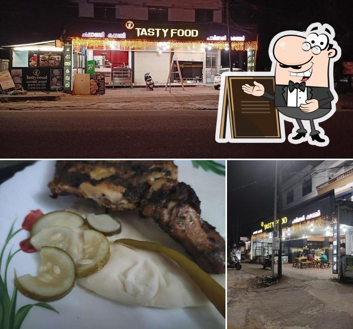 Check out the picture displaying exterior and food at Tasty food