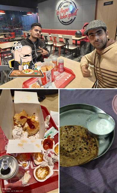The image of food and interior at KFC