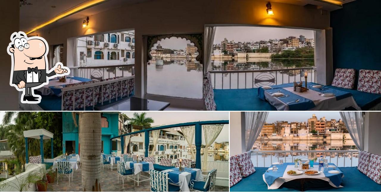 The interior of Jajmaan Lakeview Restaurant & Hotel