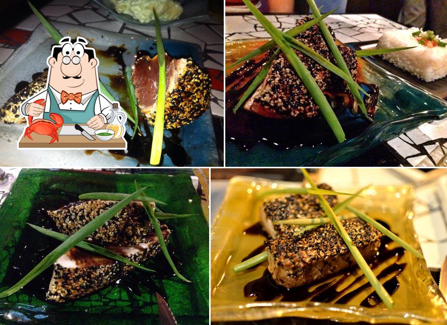 Experimente diferentes refeições de frutos do mar servidos no Tapas