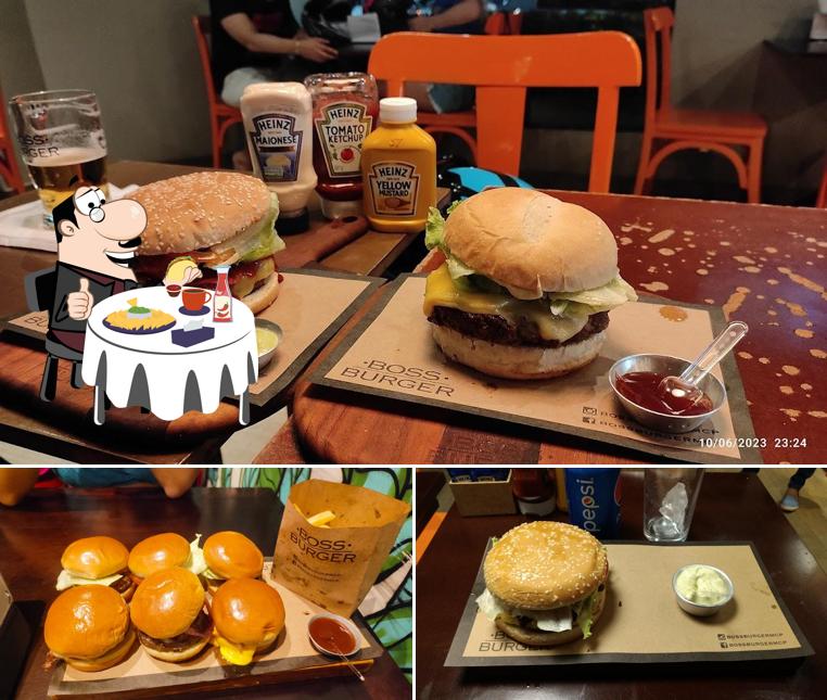 Peça um dos hambúrgueres servidos no Boss Burger FAB