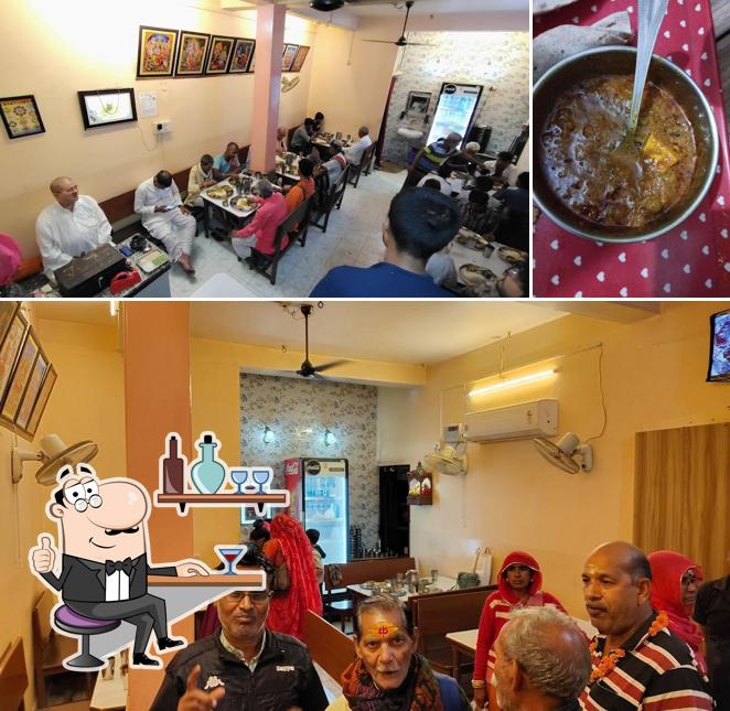 This is the photo showing interior and food at Mishra Marwari bhojnalaya