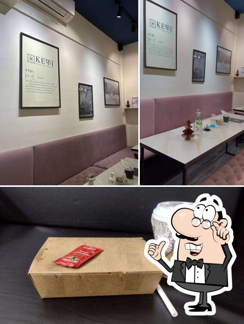 The interior of KEFI Eatery & Cafe