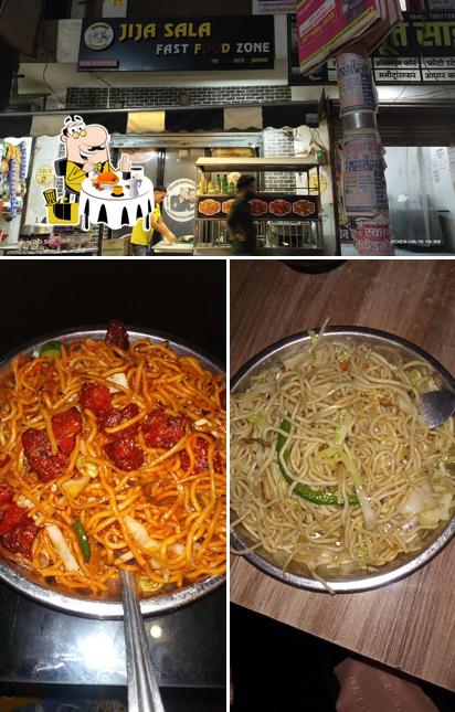 The picture of food and interior at Jija sala fast food zone