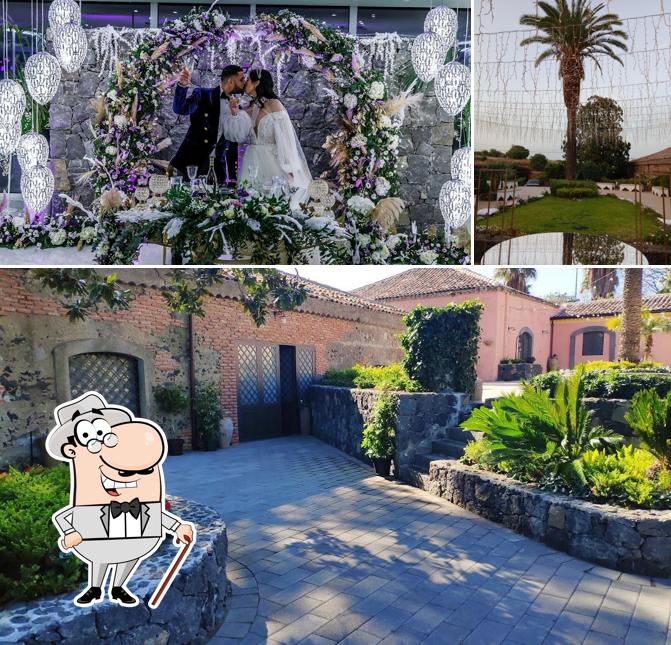 Puoi goderti l'aria fresca da seduto all'esterno di Antica Meridiana