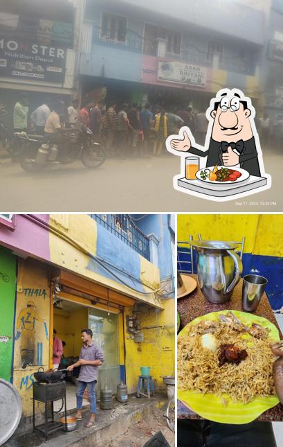 Among different things one can find food and exterior at Asan Biryani