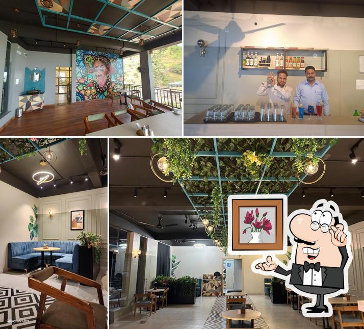 Take a seat at one of the tables at SkyHigh Bhimtaal