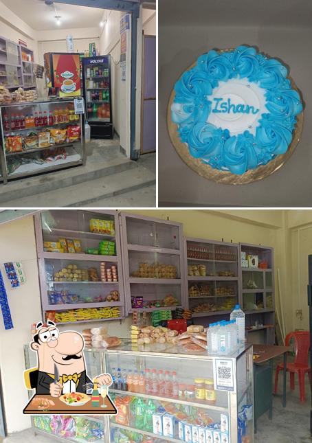 Take a look at the photo depicting food and interior at Bharat Bakery