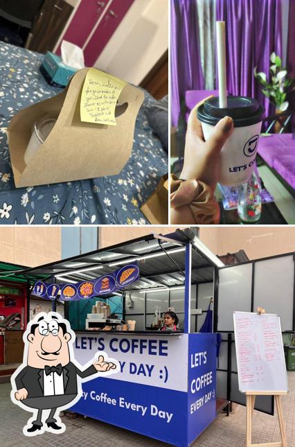 The interior of Let's Coffee JMD Megapolis