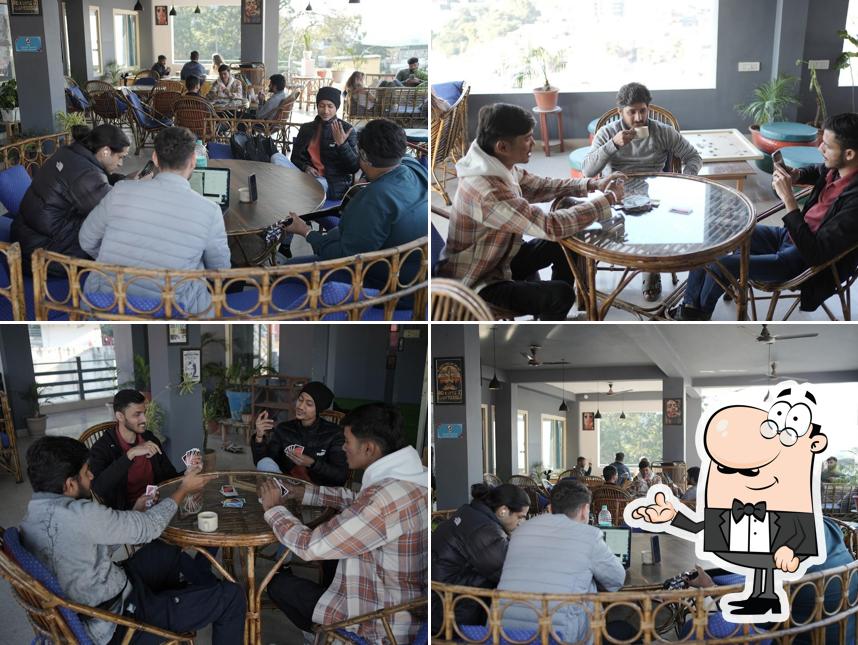 The interior of Sky High Cafe Rishikesh (Laxman Jhula)