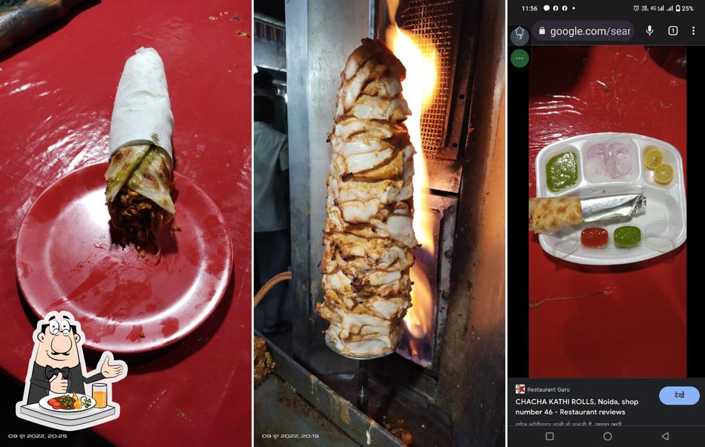 Food at CHACHA kathi Rolls