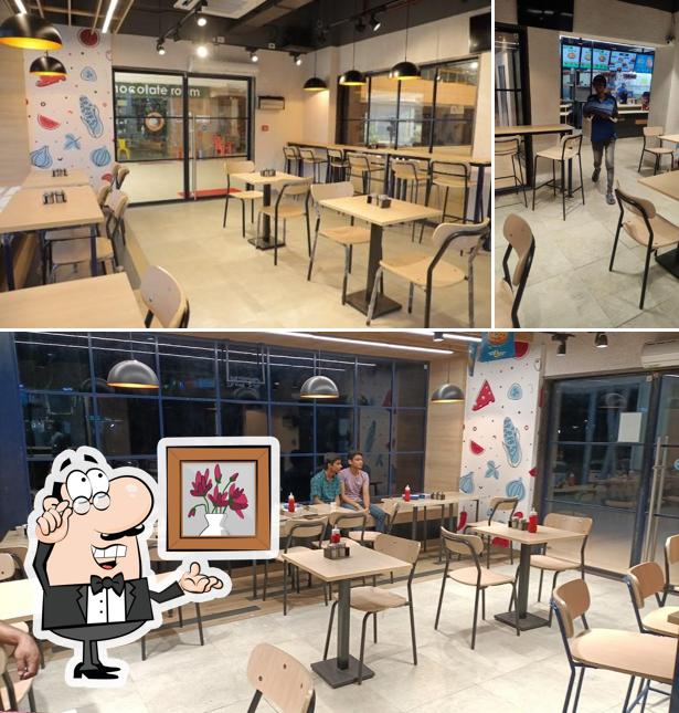 The interior of Domino's Pizza