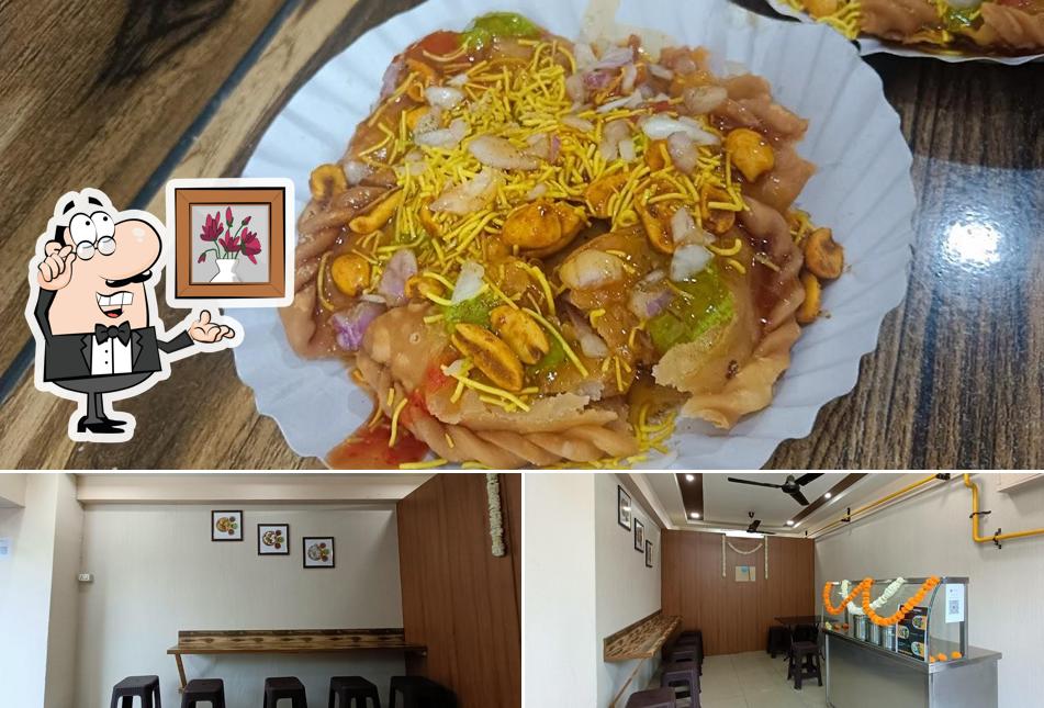 Check out the photo showing interior and food at Dilukaka na ghughara