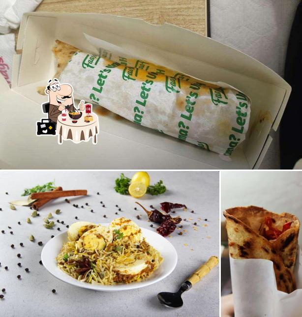 Among different things one can find food and interior at Faasos - Wraps, Rolls & Shawarma