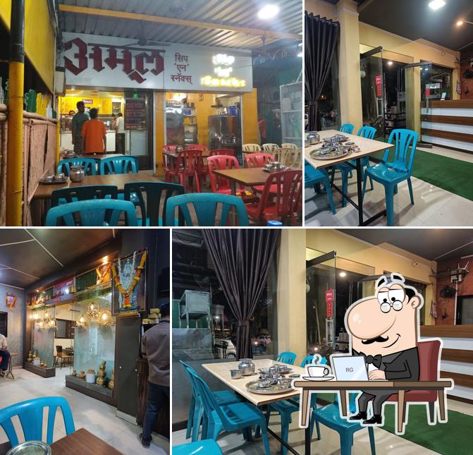 Take a seat at one of the tables at Sip ‘N’ Snacks