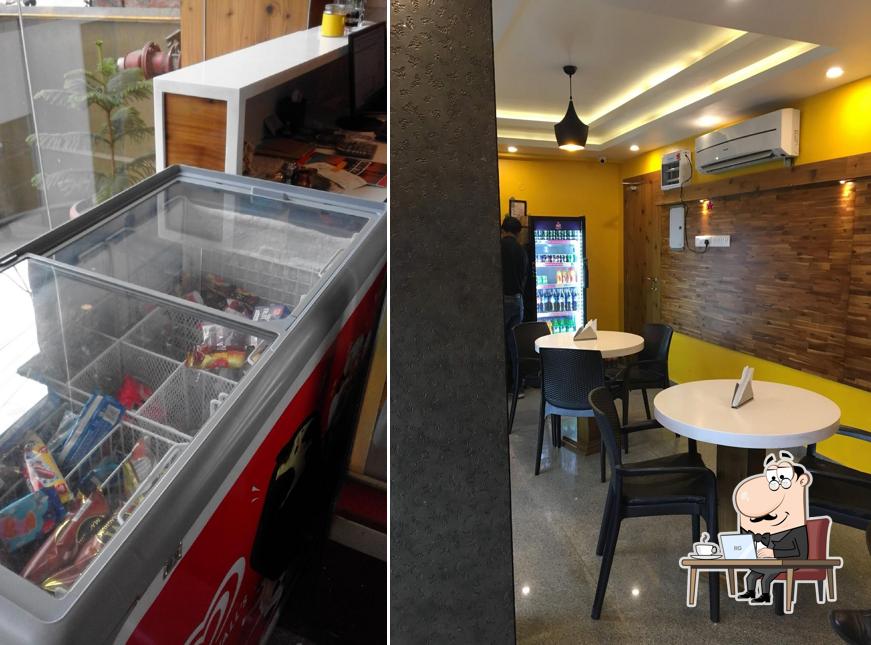 Take a seat at one of the tables at C3 Cafe