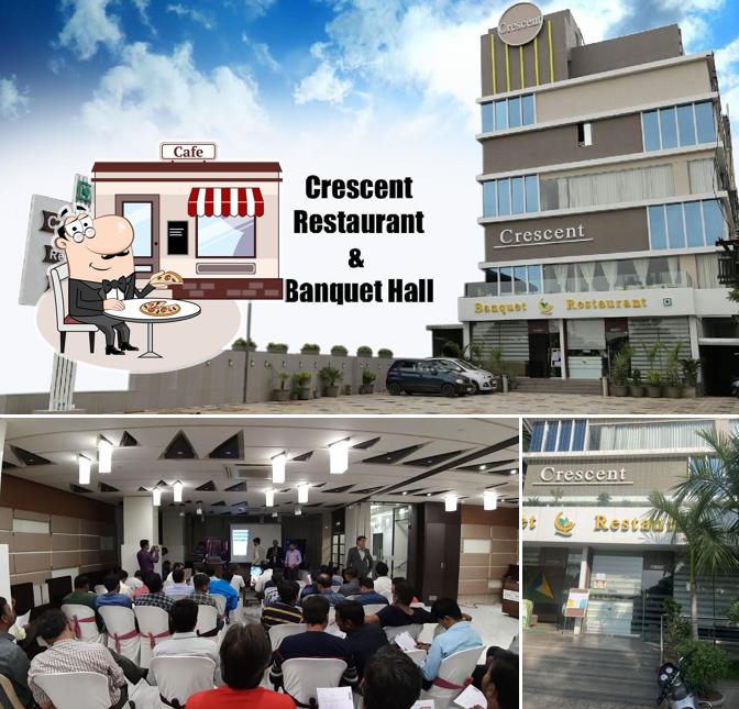The image of exterior and interior at Crescent Restaurant and Banquet