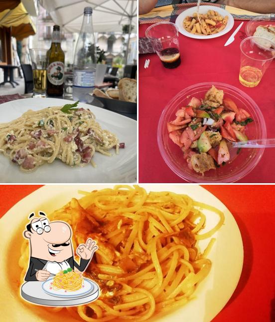 Spaghetti alla carbonara al Focetola Gastronomia