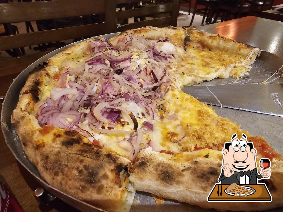 Peça diversos variedades de pizza.