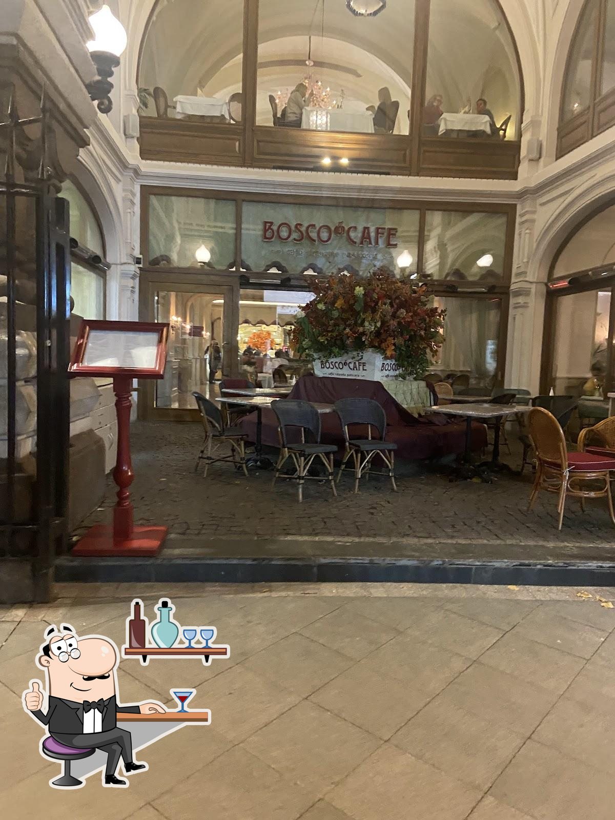 The interior of Bosco Cafe.
