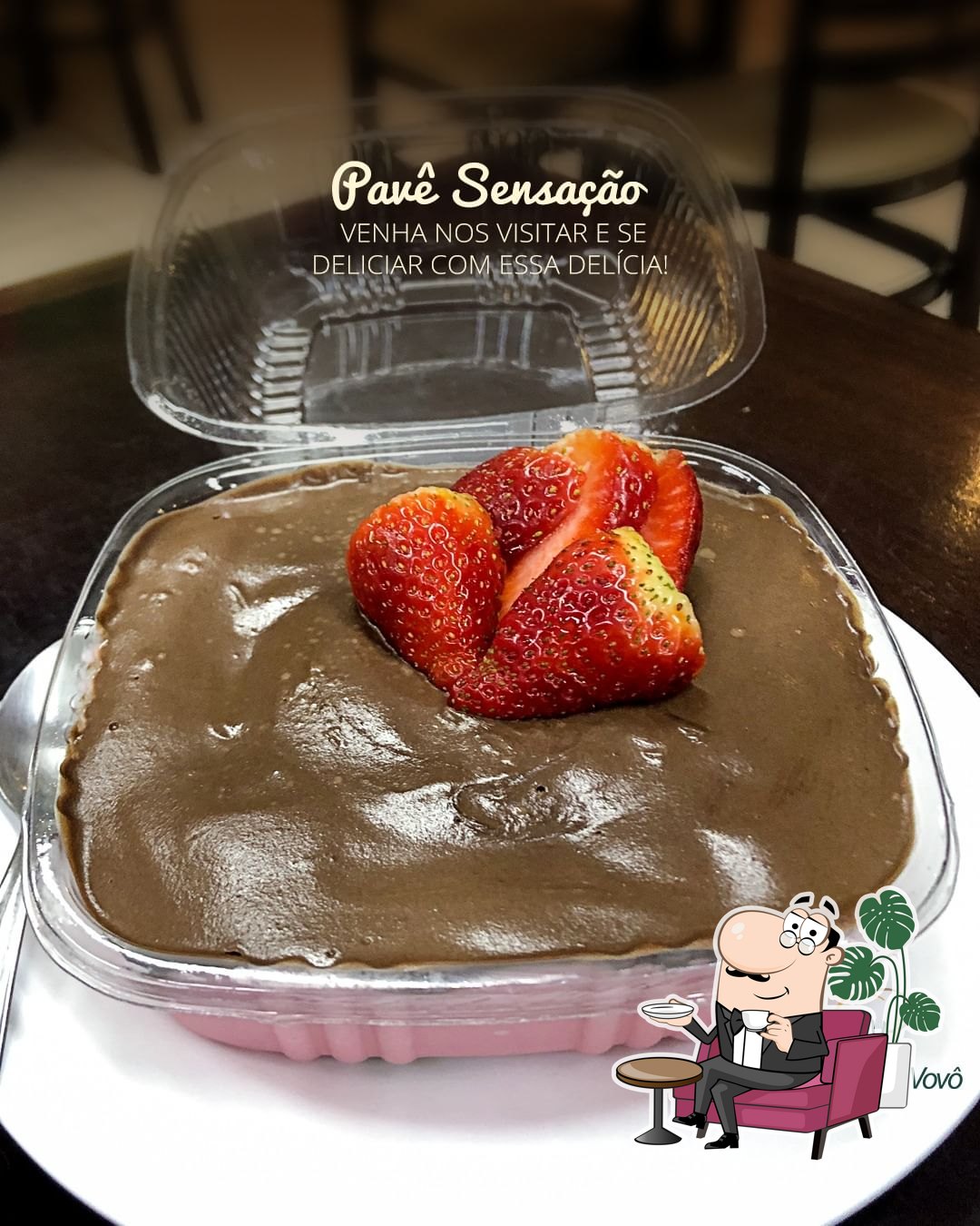 Sente em uma das mesas no Padaria do Vovô.