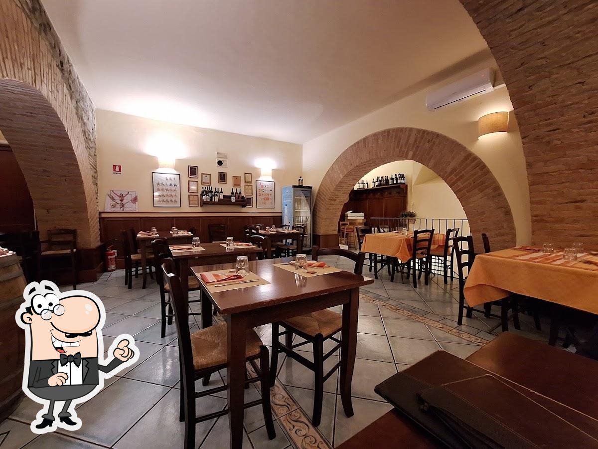 Gli interni di Trattoria Cavour 42.