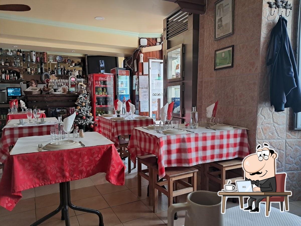 O interior do Restaurante “A Colmeia”.