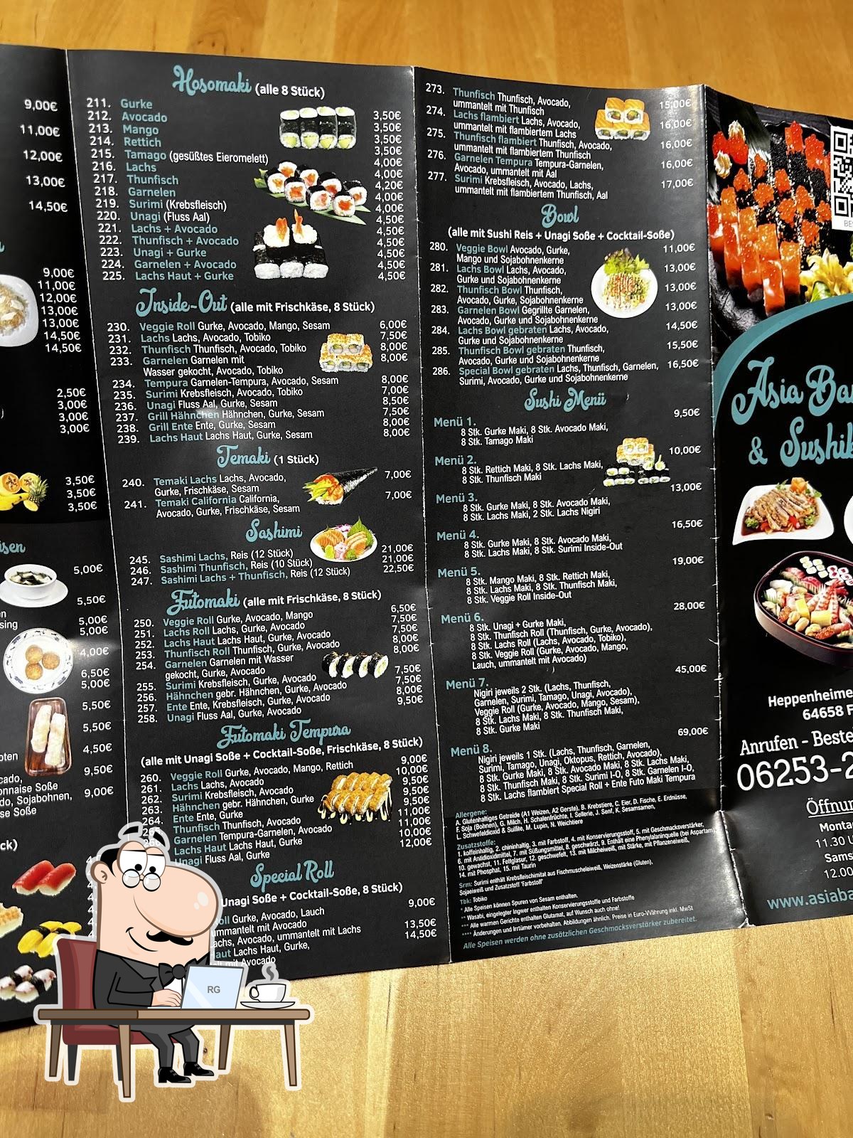 Asia Bambus Bistro-Sushibar - Asiatische Spezialitten, Frth - Menu du  restaurant, prix et avis