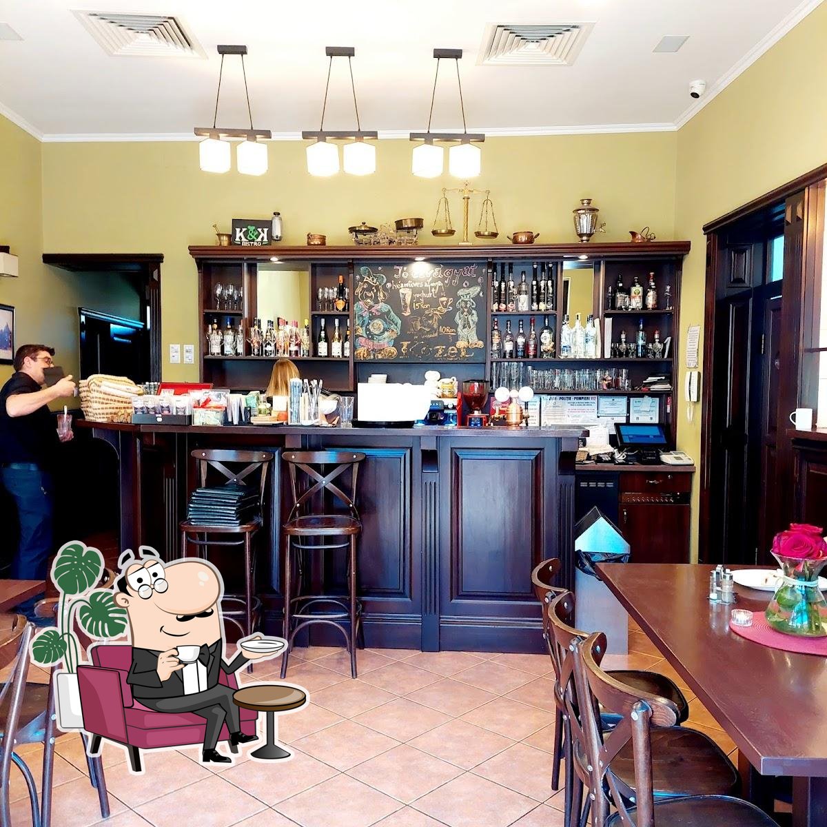 K&K Bistro hangulatos belső tere