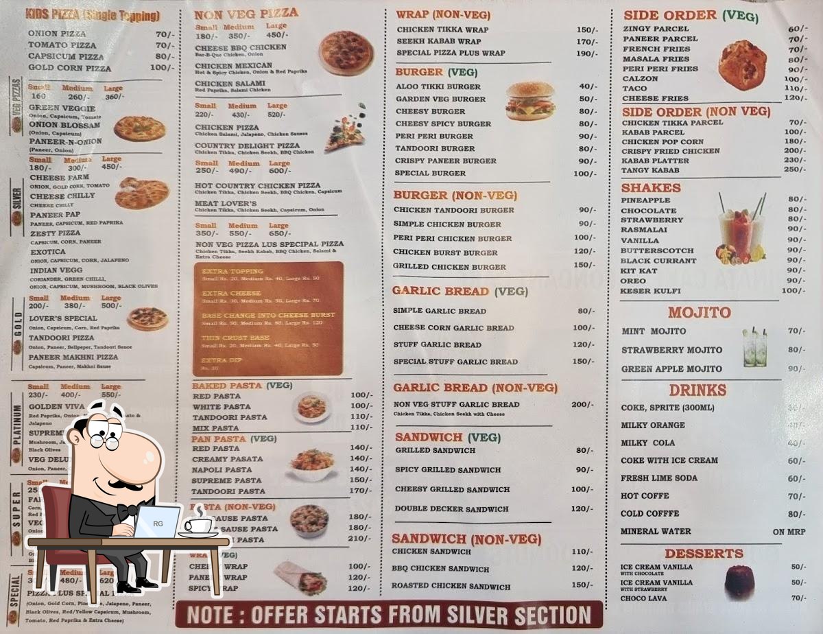 perfect pizza plus bakers, Fatehgarh Churian - Restaurant menu
