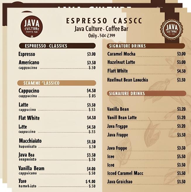Java Culture Coffee Bar, Jacana - Restaurant menu, prices and reviews