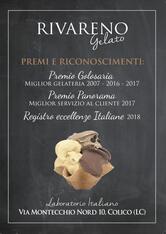 Rivareno Gelato Artigianale, Bar, Vineria, Pasticceria, Aperitivi con Taglieri Top, Focaccia genovese.