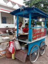 Delhi momo stall . fast food